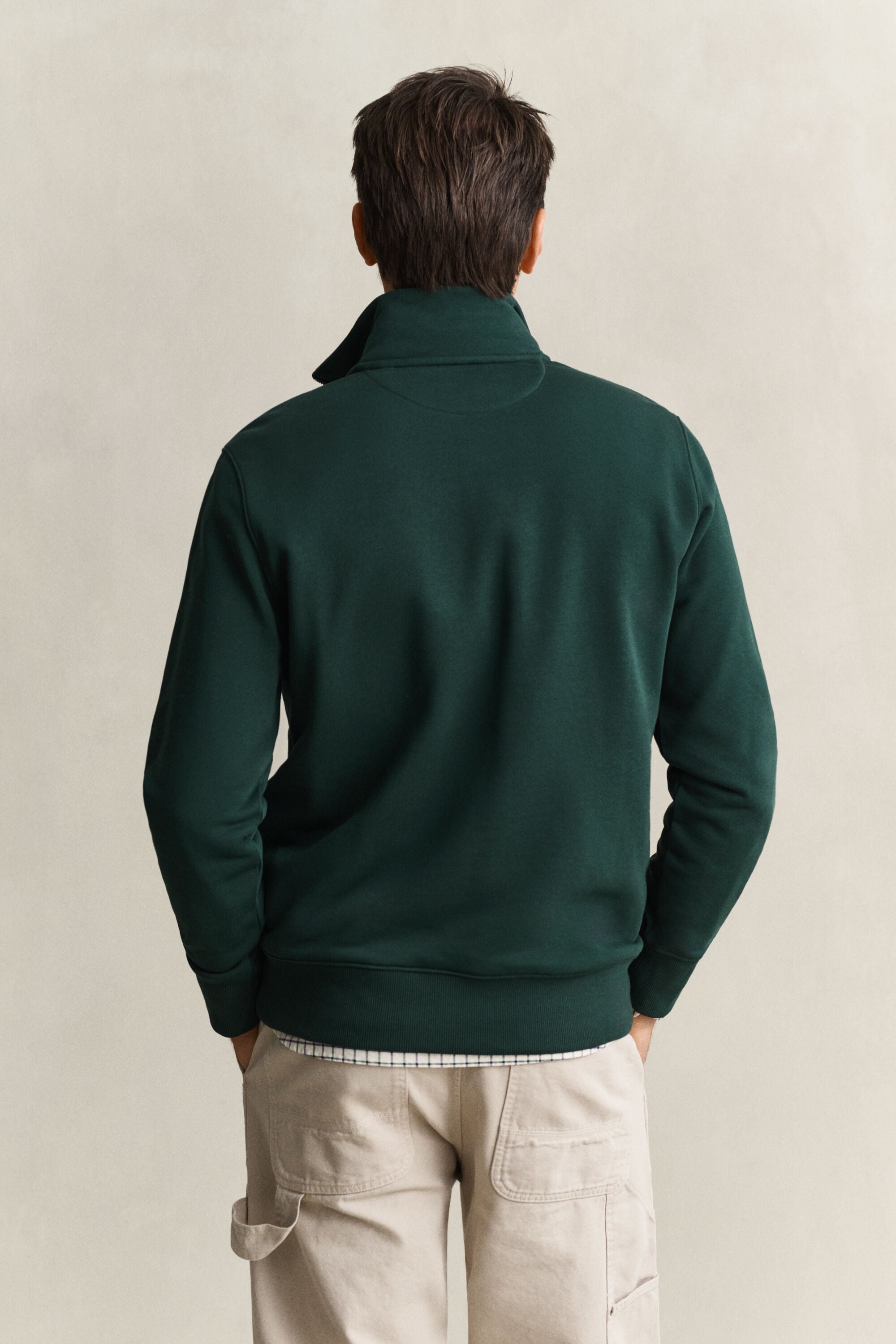 Shield sweatshirt med halv lynlås