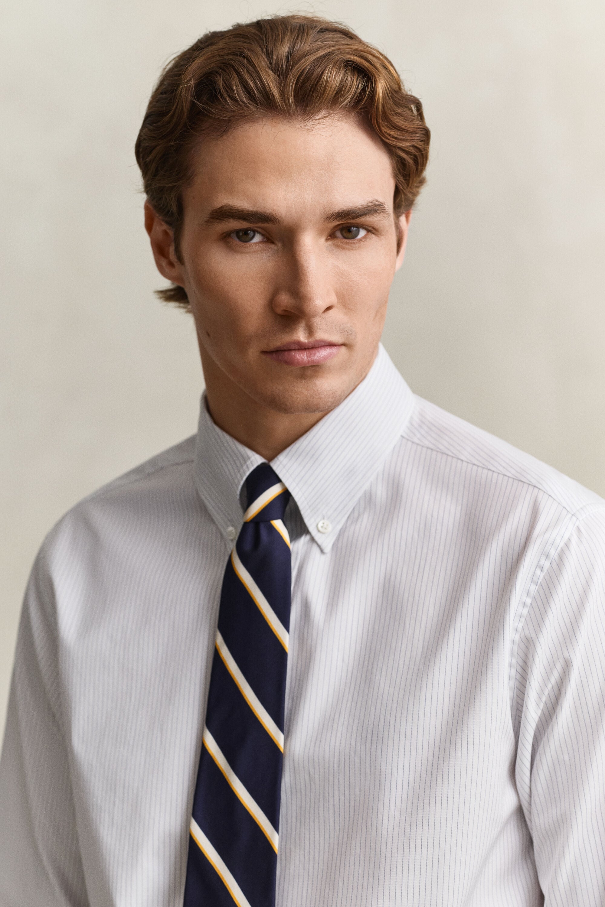 Stribet elegant skjorte i twill