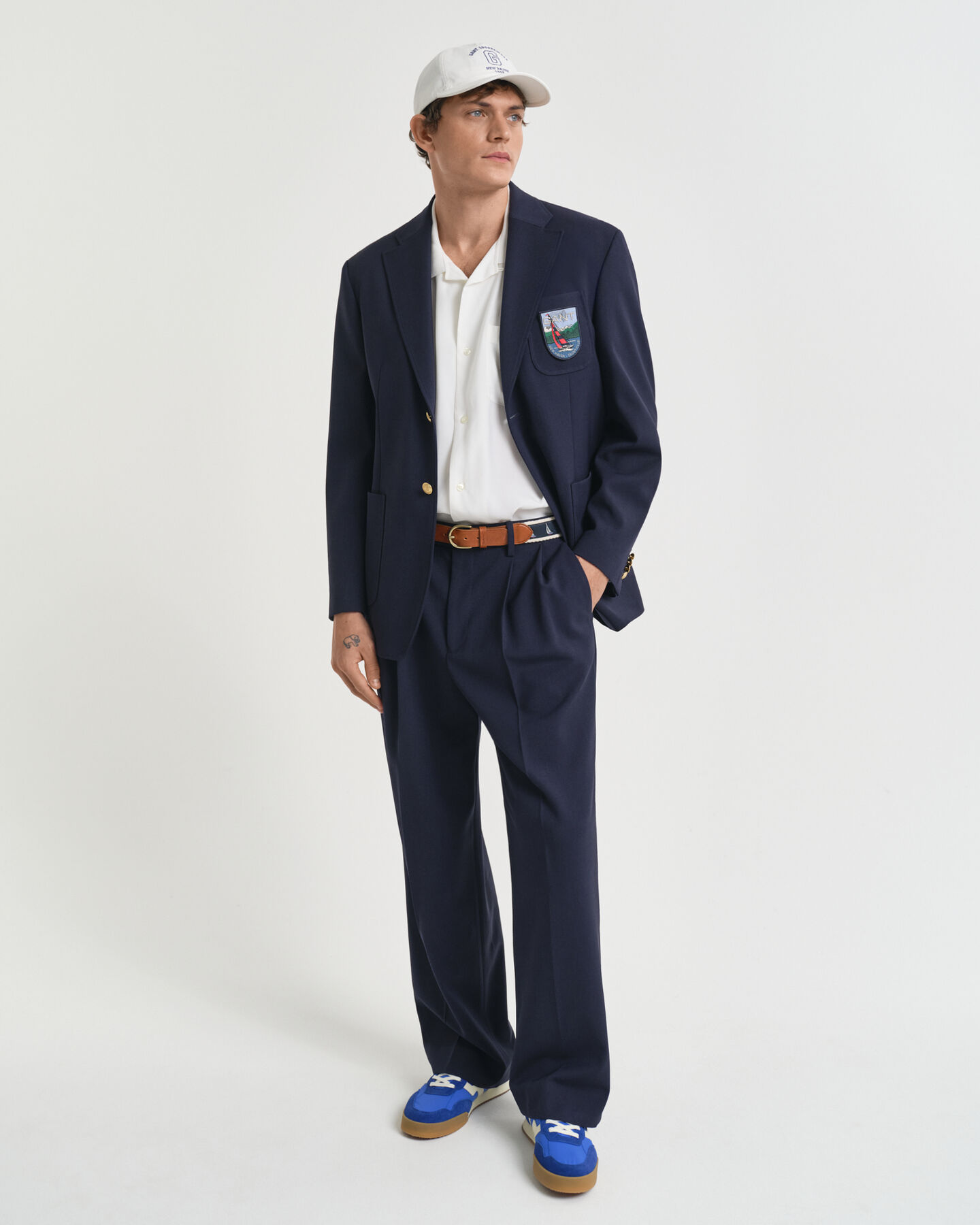 Relaxed fit Club Blazer med mærke