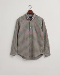 Regular fit gingham skjorte af twill