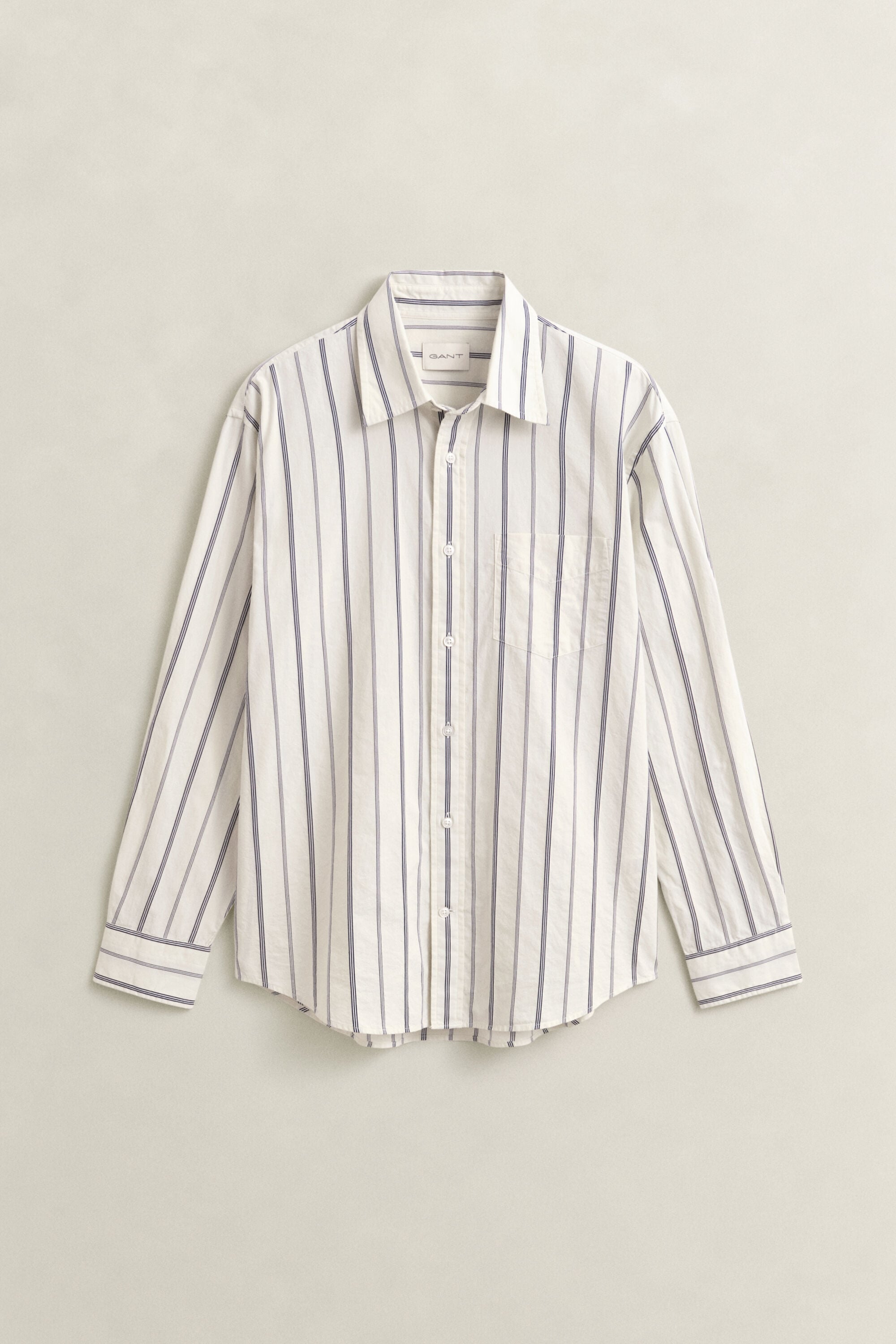 Relaxed fit dobby-stribet skjorte