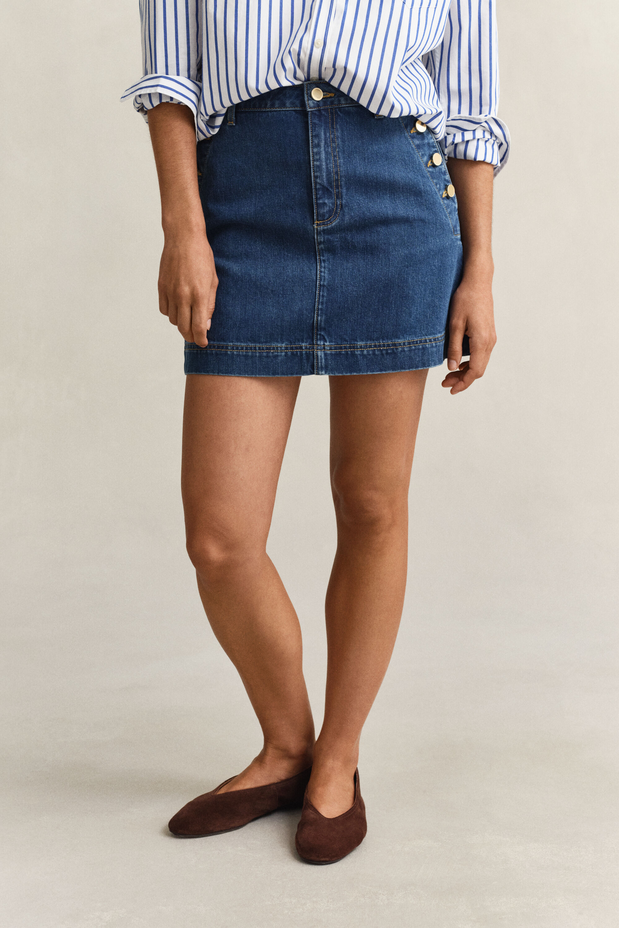 Denim mini nederdel