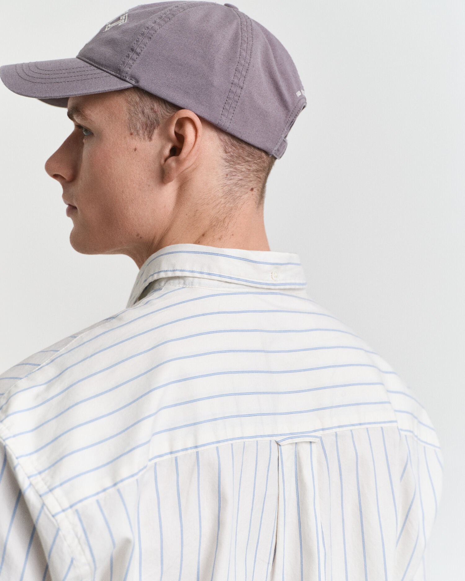 Relaxed fit Luxury Oxford skjorte med striber