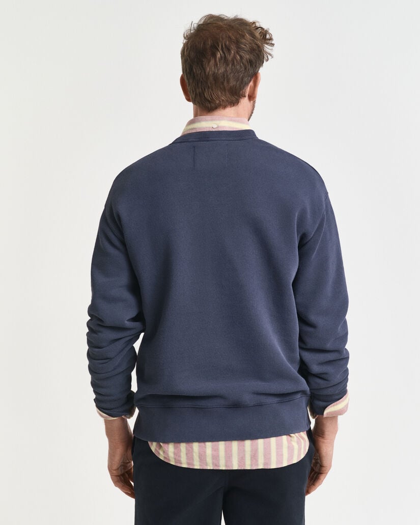 Sweatshirt med college-grafik og crewneck