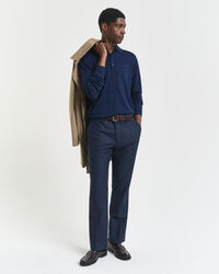 Polosweater af ekstra fin merinould