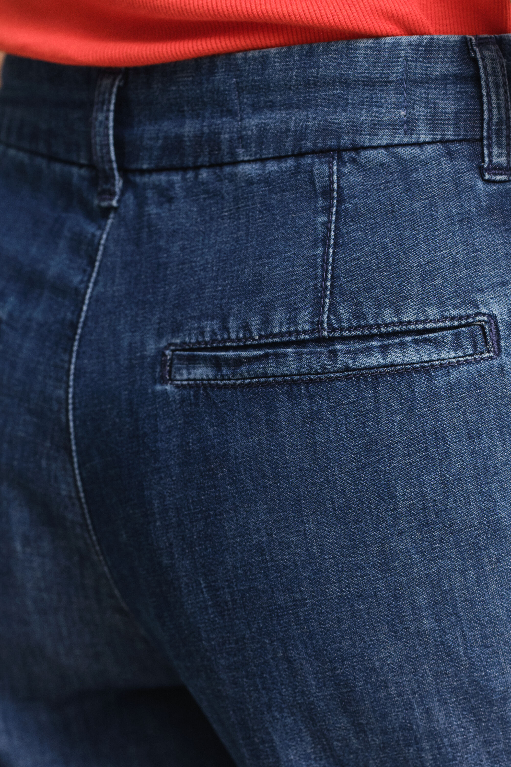 Jeans af bomuld og hør