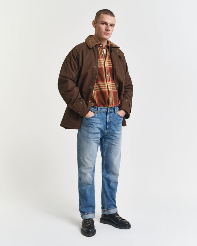 Oversized flannelskjorte i twill