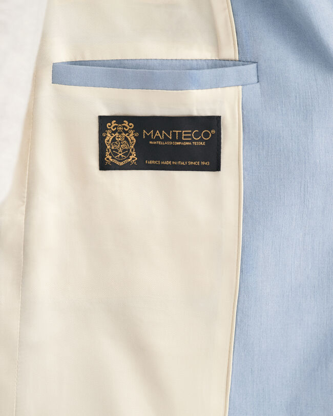 Regular fit hørblazer med stræk