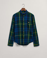 Regular fit skotskternet flannelskjorte