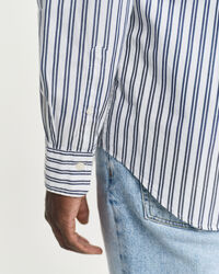 Regular fit stribet klassisk poplin-skjorte