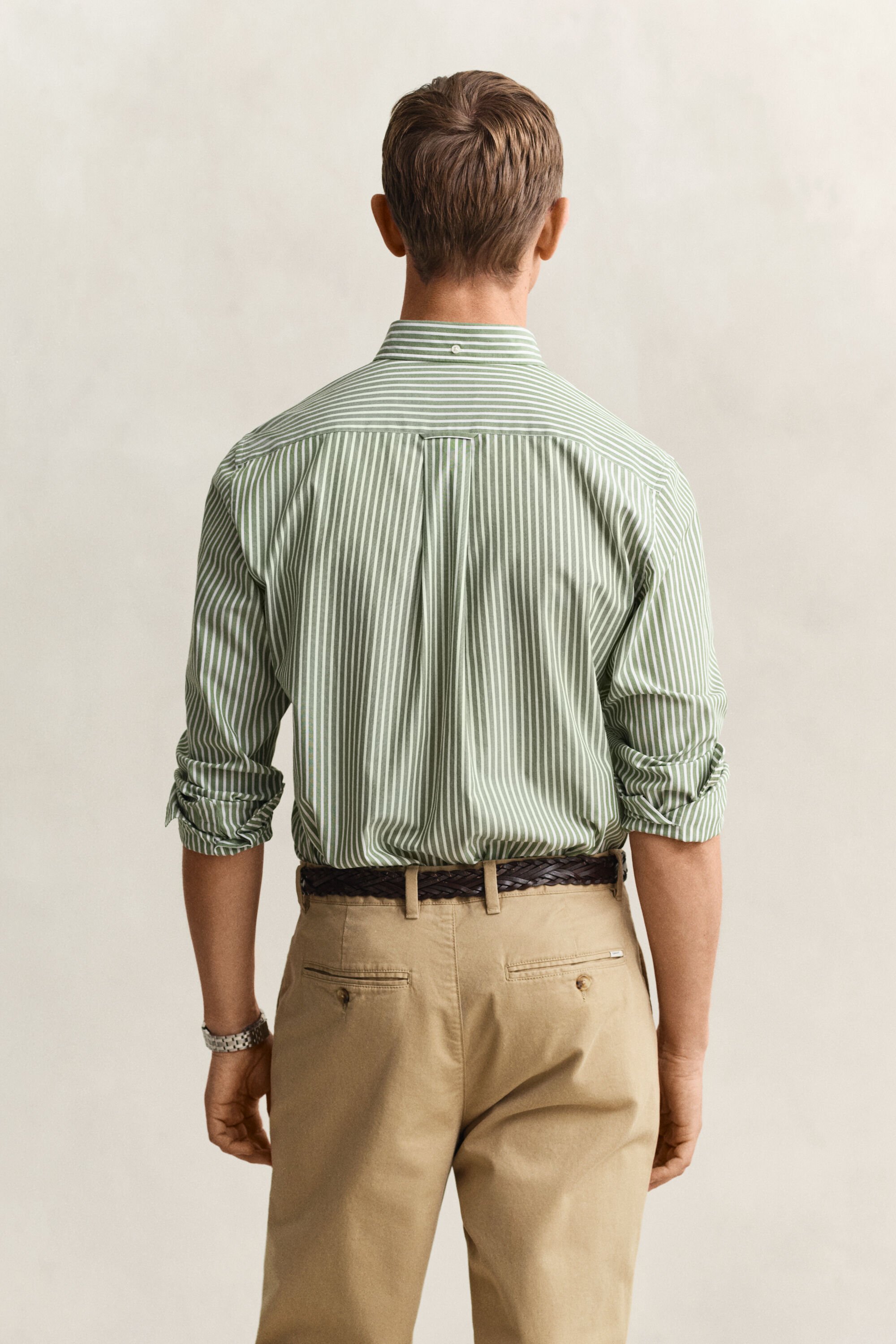 Stribet klassisk poplin-skjorte