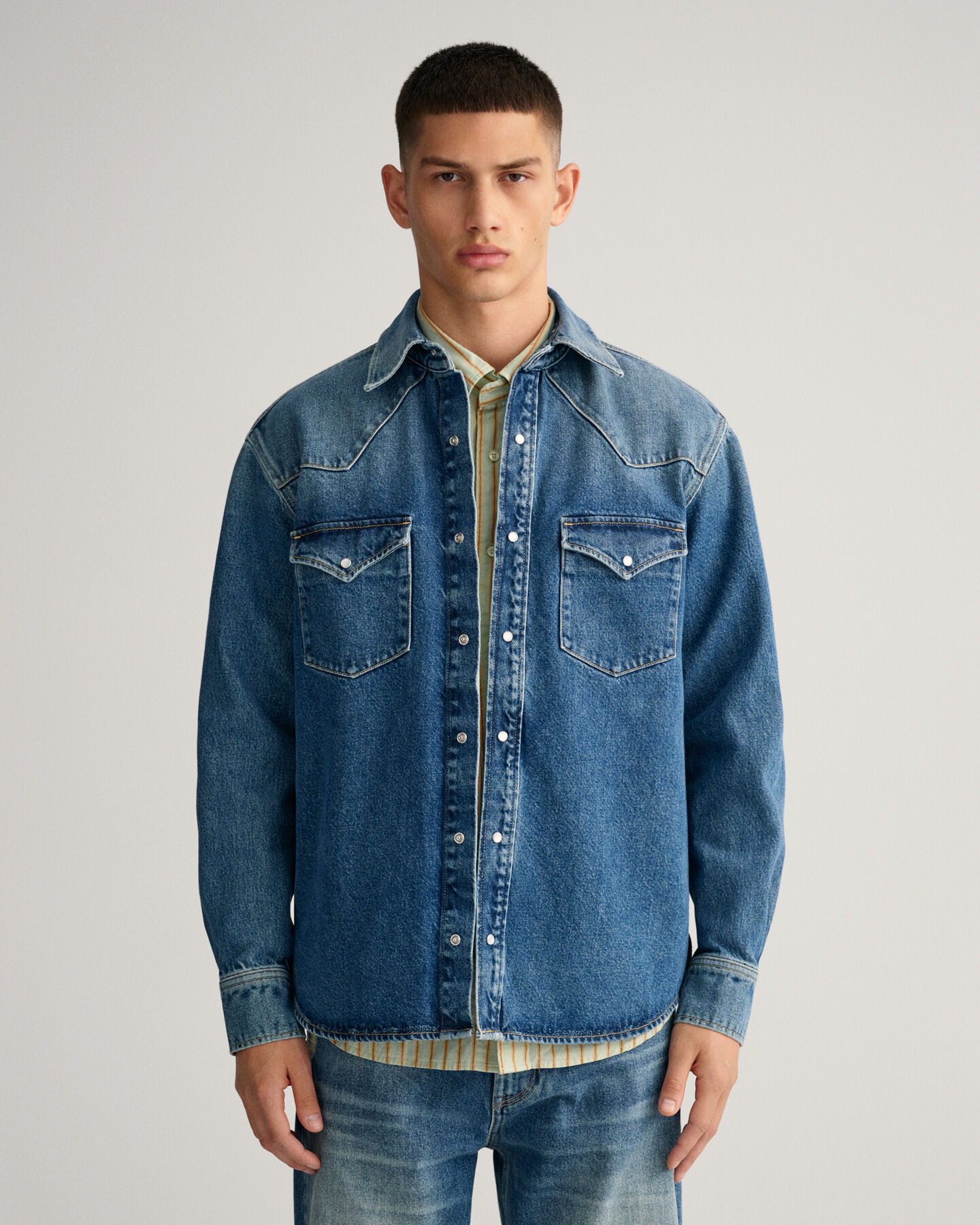 Relaxed fit Western denimskjorte