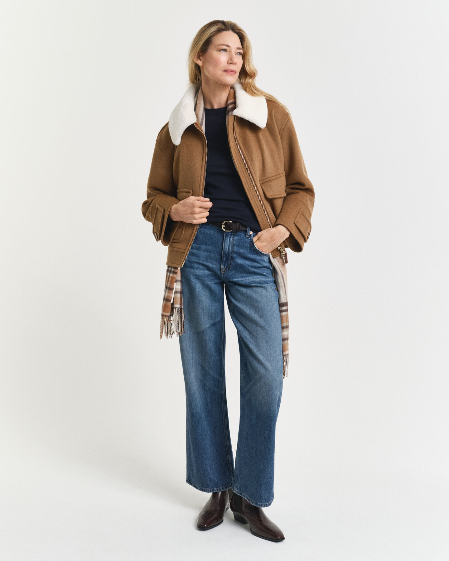 Crewneck sweater af ekstra fin merinould