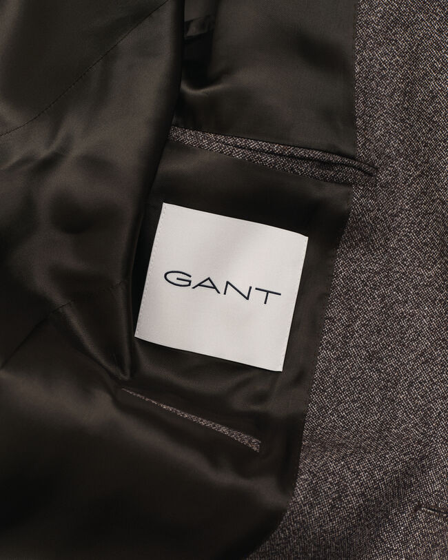 Relaxed fit jakkes&aelig;t-blazer i moulin&eacute;-uld