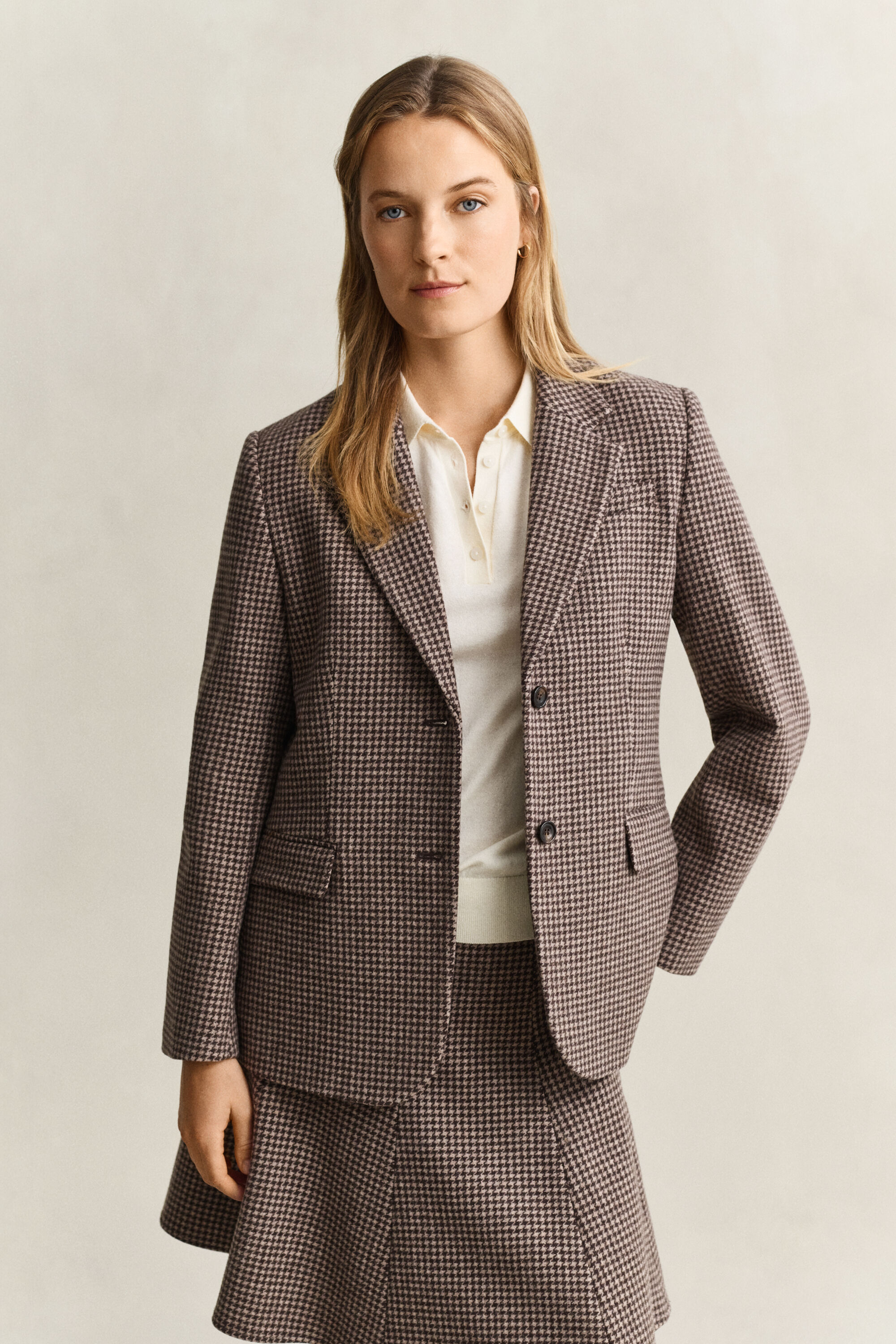 Houndstooth blazer