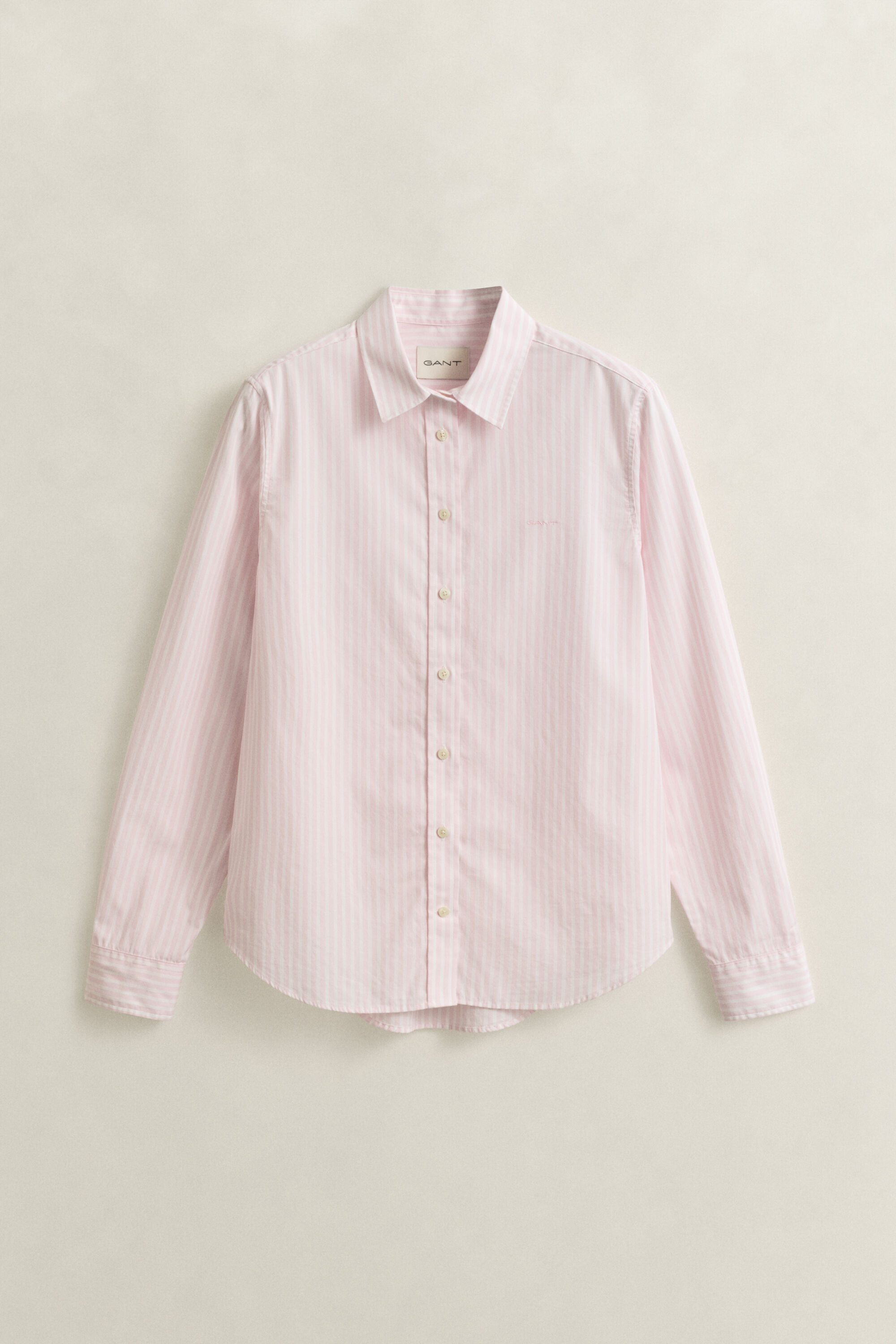 Regular fit stribet klassisk poplin-skjorte