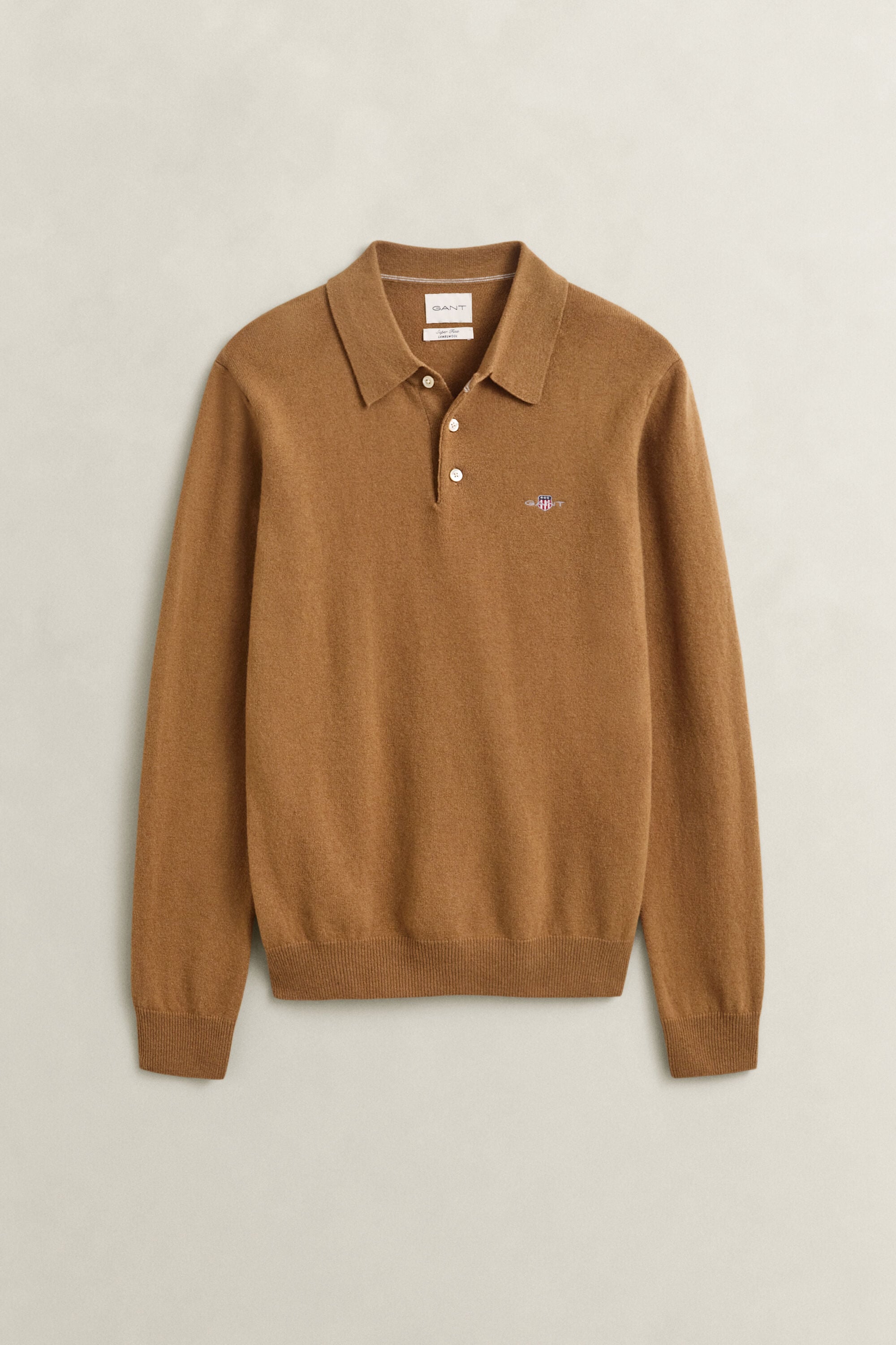 Polosweater af ekstra fin lammeuld