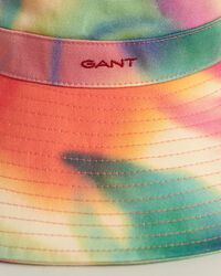 Solhat af bomuldstwill med tryk