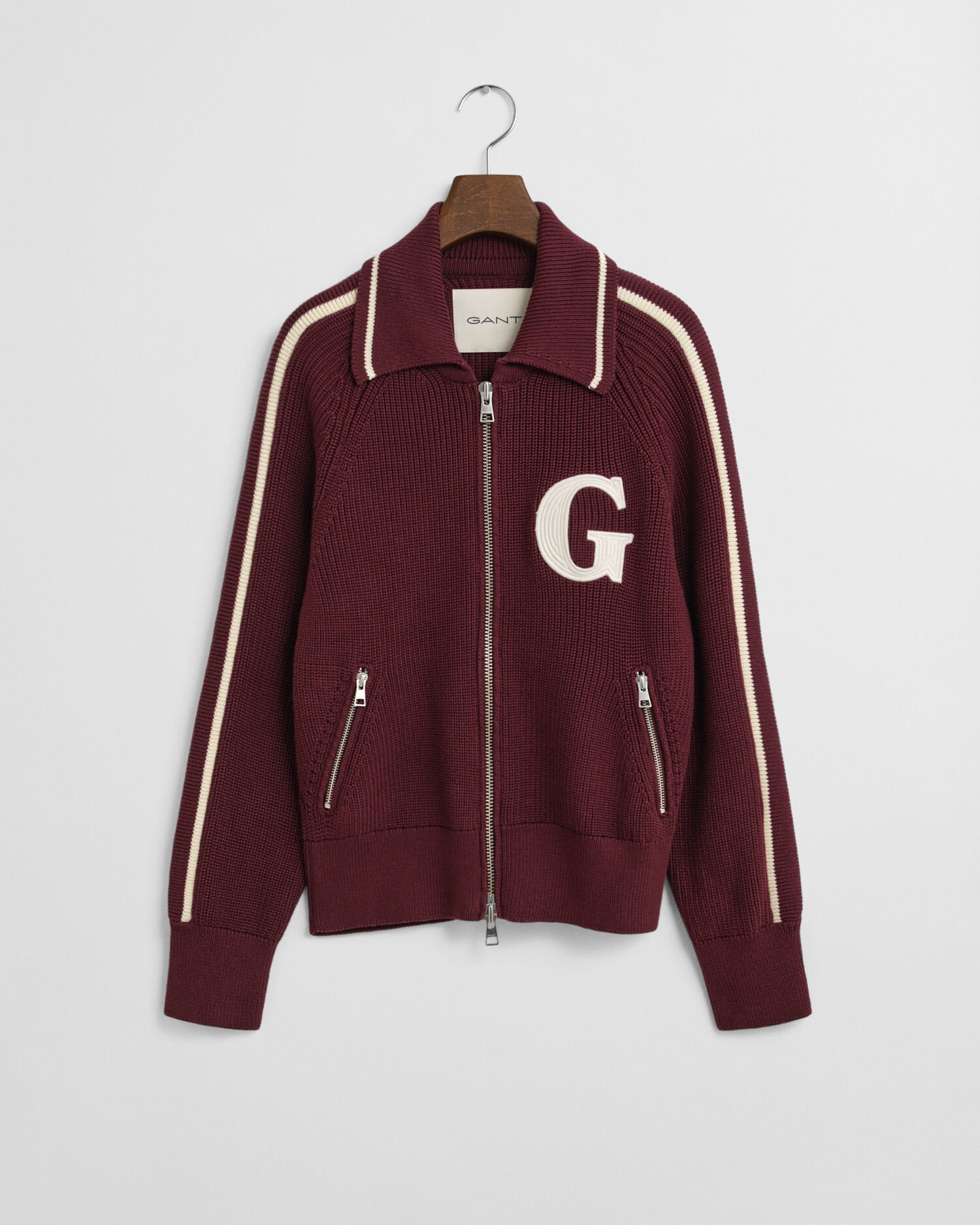 GANT Varsity cardigan med lynlås