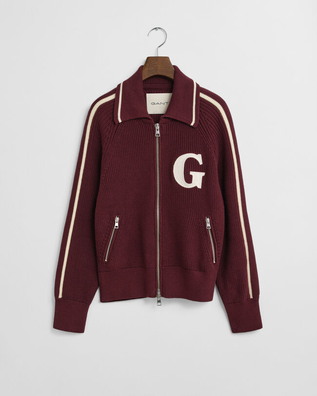 GANT Varsity cardigan med lynlås