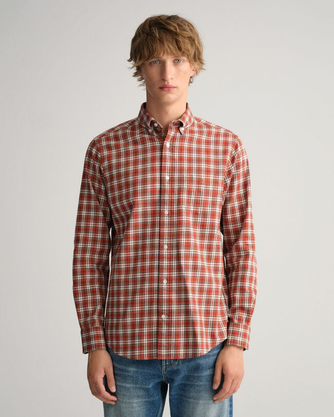 Regular fit ternet flannelskjorte