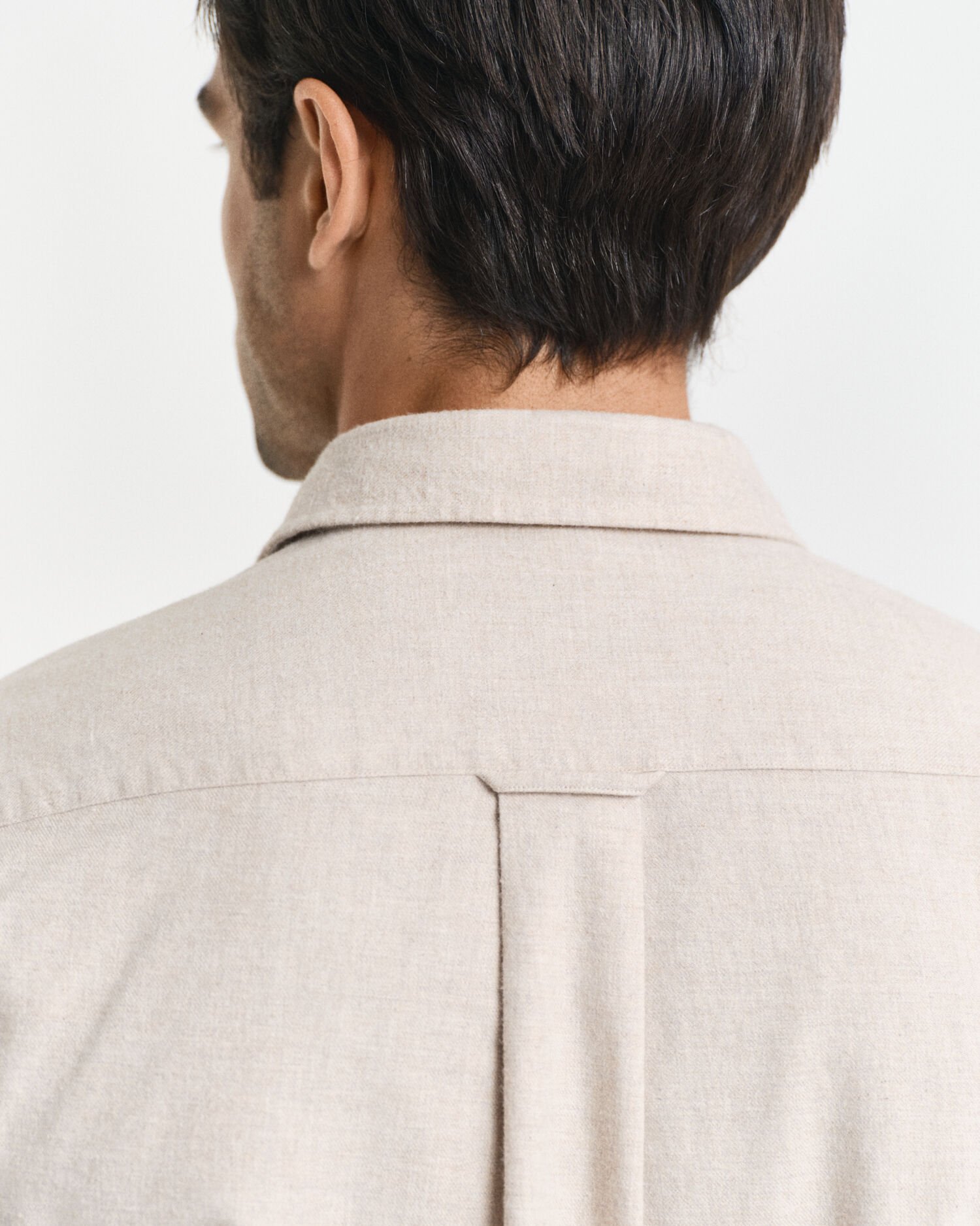 Regular fit melange flannelskjorte