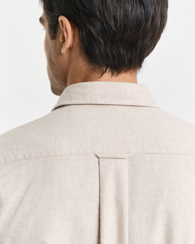 Regular fit melange flannelskjorte