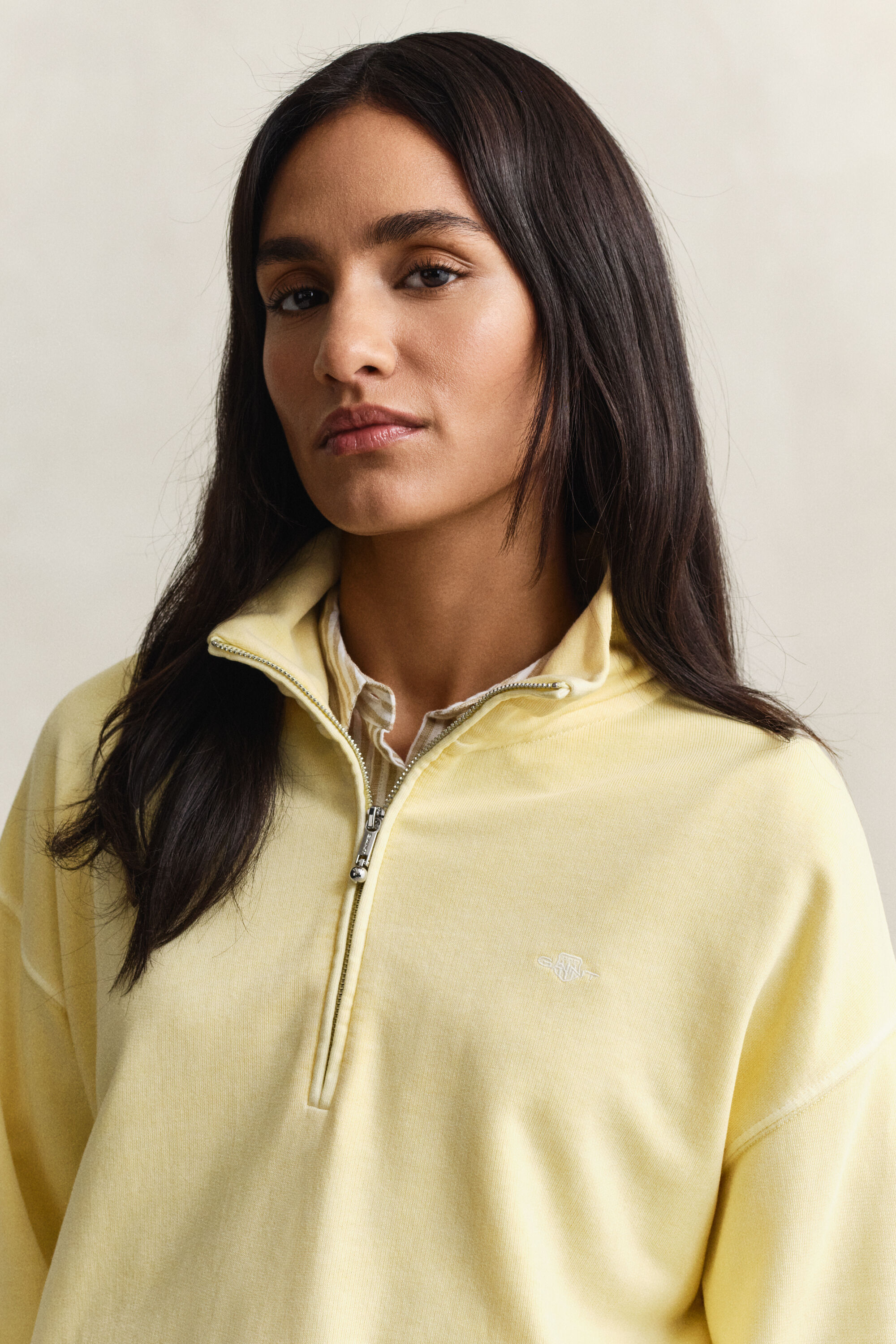 Vasket Shield sweatshirt med halv lynlås