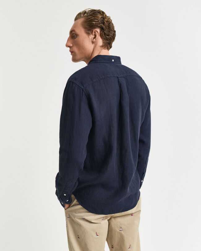 Regular fit garment-dyed h&oslash;rskjorte