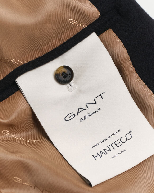 Mellemlang sømandsjakke i uld