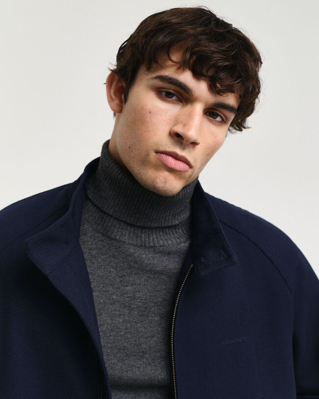 Harrington jakke i uldblanding