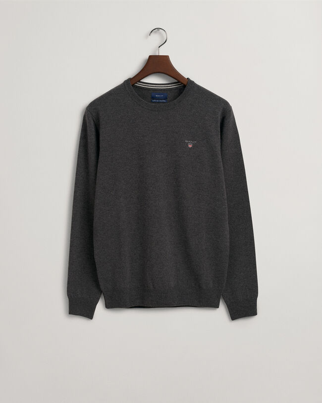 Crewneck sweater i ekstra fin lammeuld