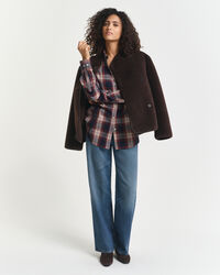 Relaxed fit ternet flannelskjorte