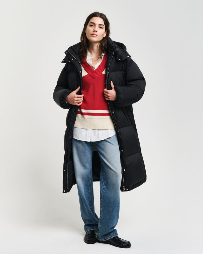 Dunfrakke i fuld længde