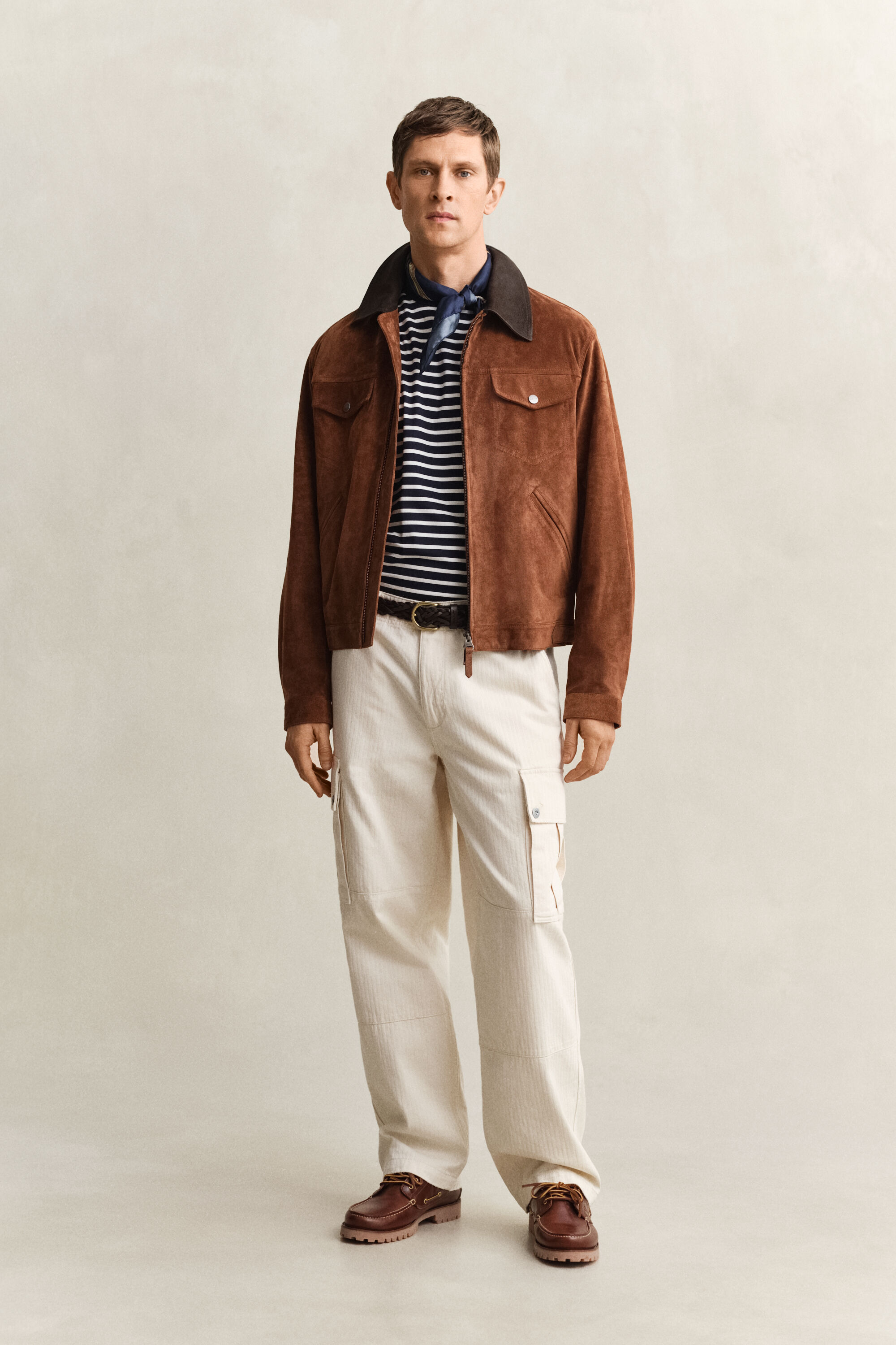 Stribet T-shirt i pimabomuld