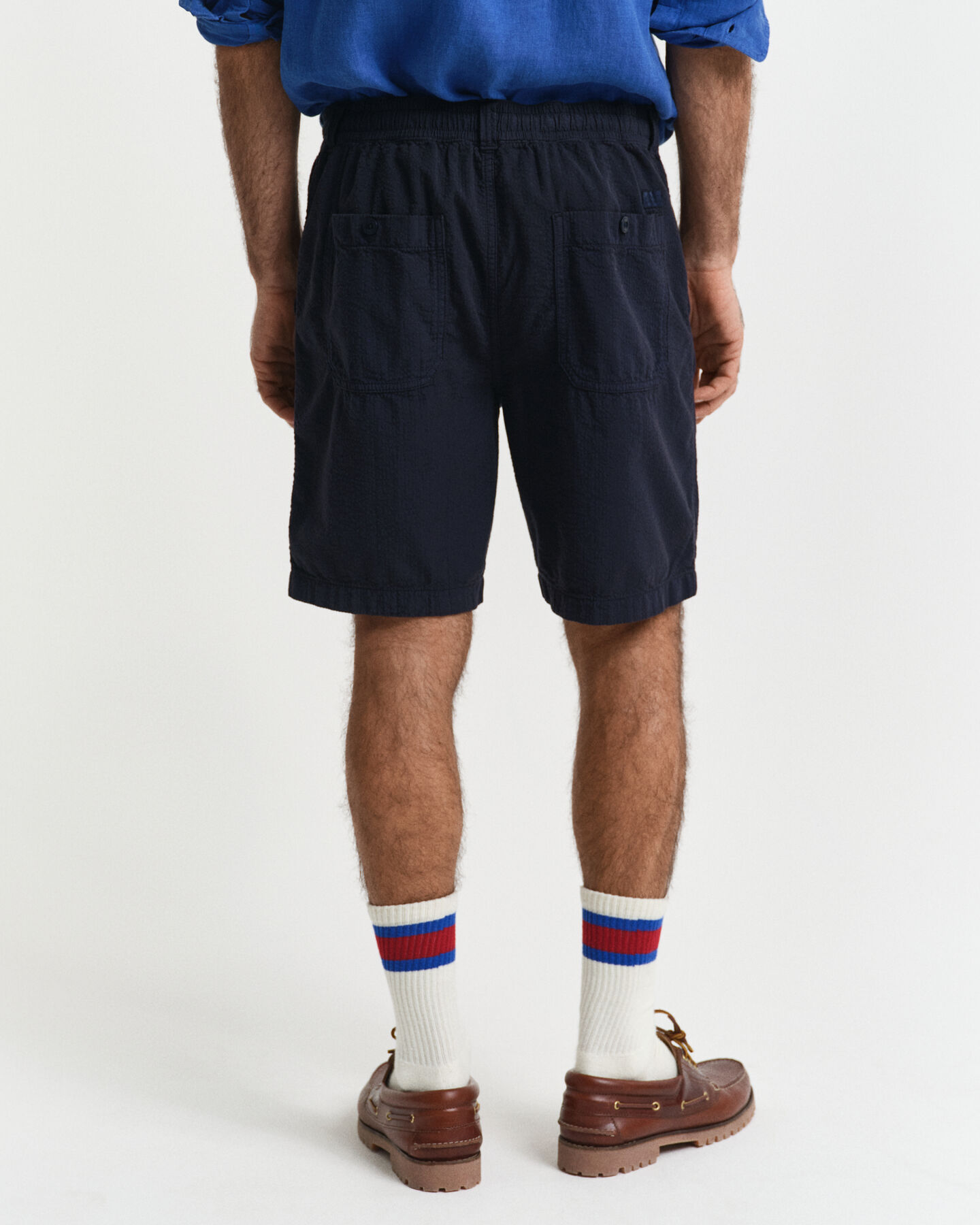 Regular fit seersucker-shorts