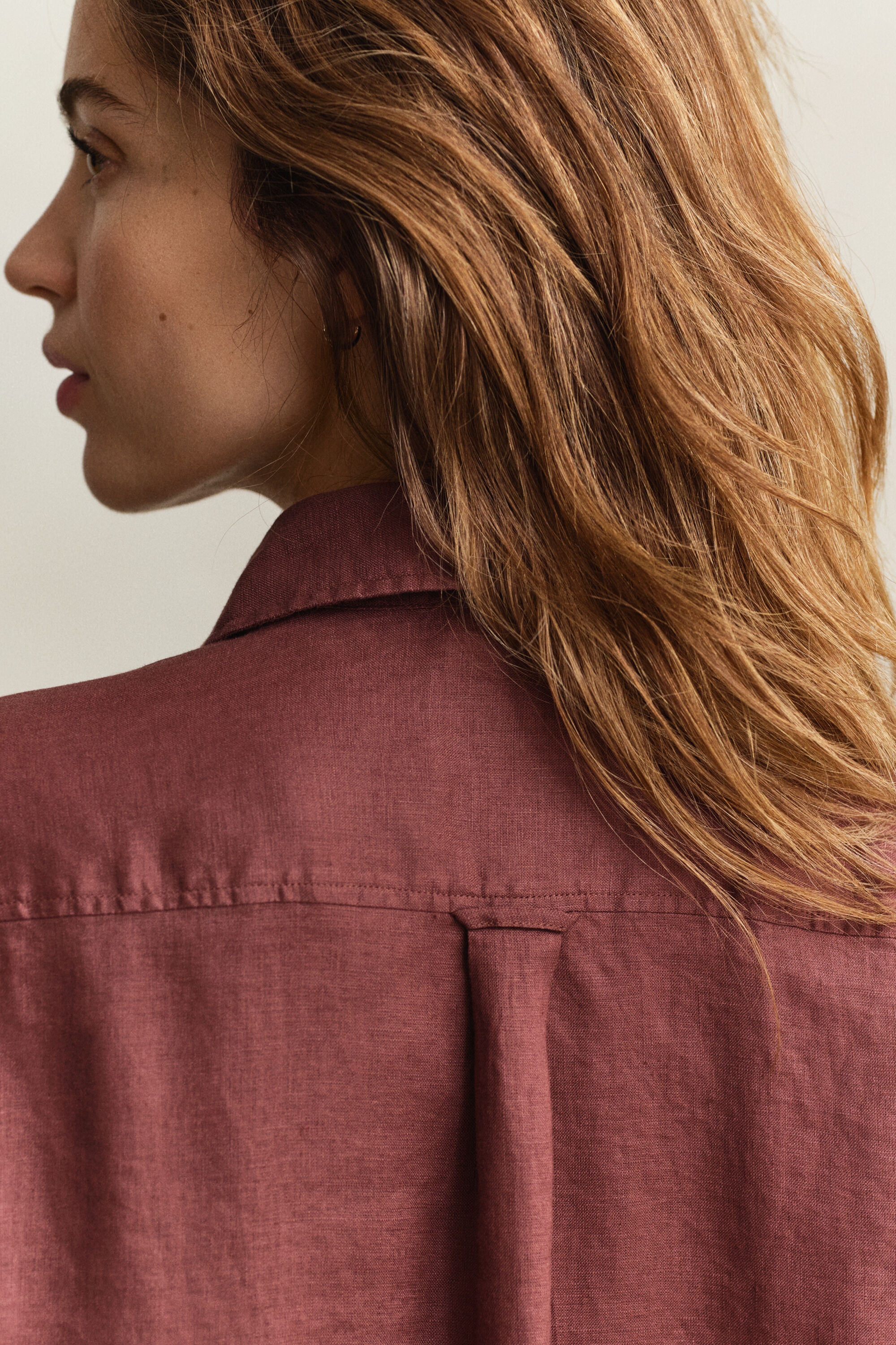 Relaxed fit hørskjorte