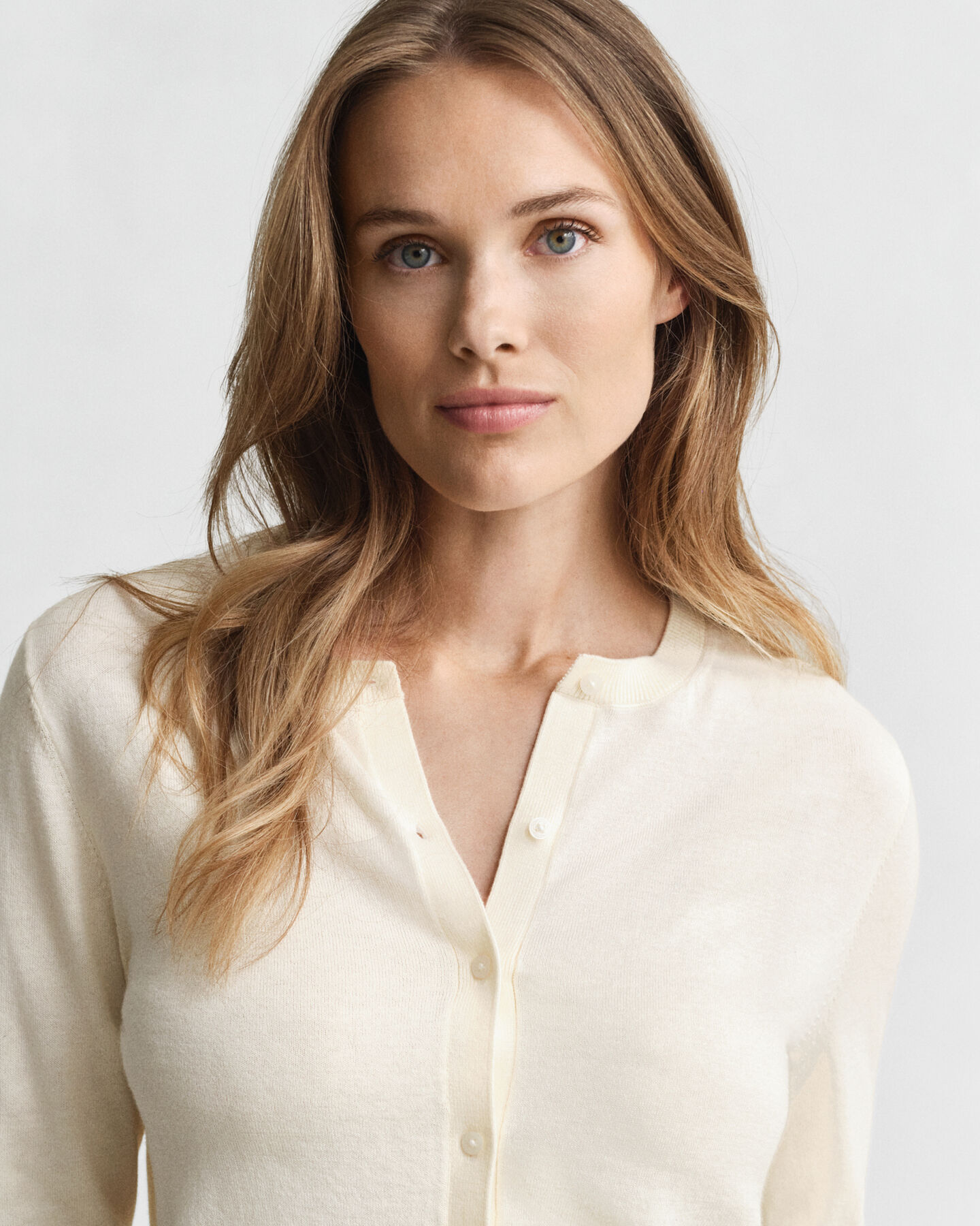 Let crewneck cardigan