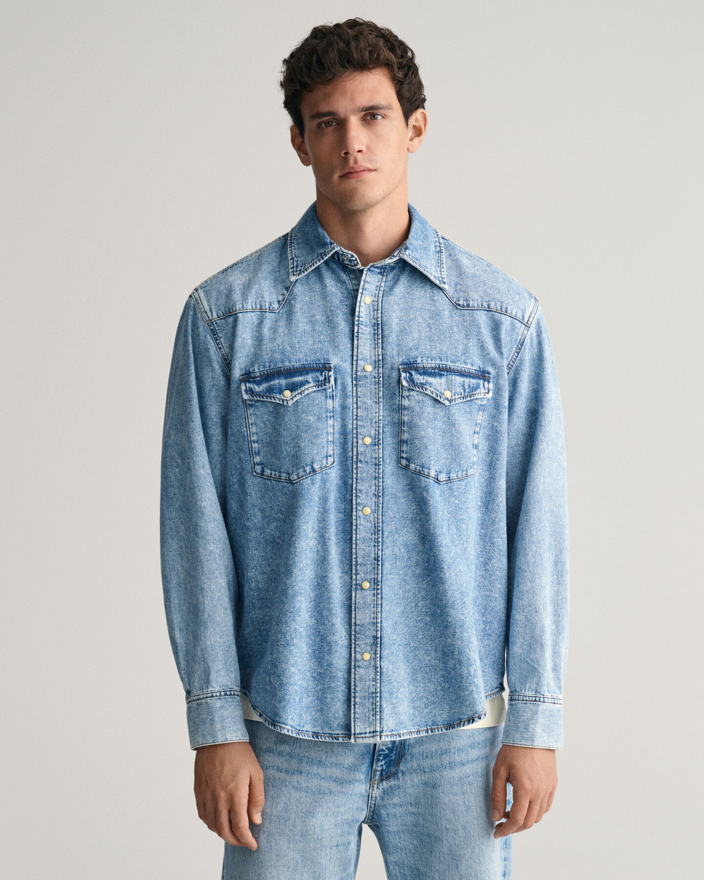 Relaxed fit denim Rodeo-skjorte