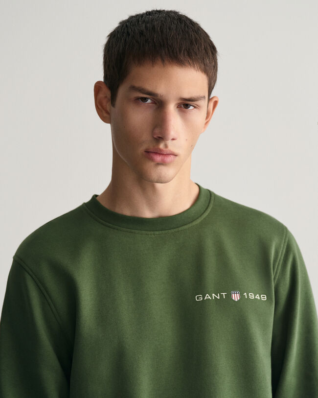 Graphic sweatshirt med tryk og crewneck