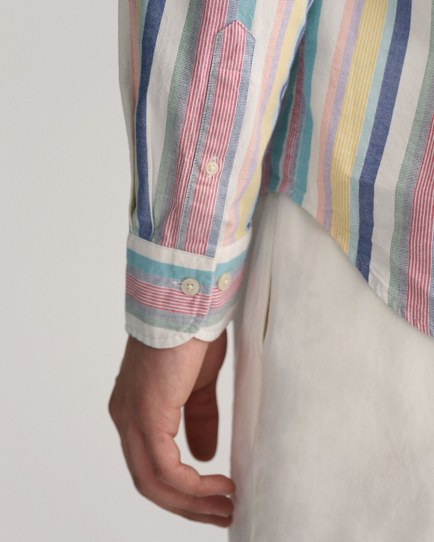 Regular fit flerstribet Oxford-skjorte