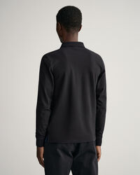 Lang&aelig;rmet Rugger af piqu&eacute; med kontrastfarvet krave