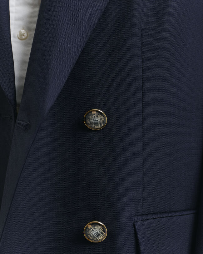 Oversized hopsack blazer af uld