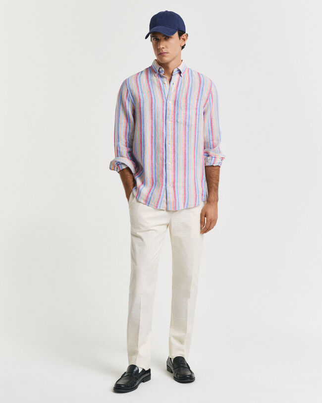 Slim fit tilspidsede seersucker jakkes&aelig;t-bukser