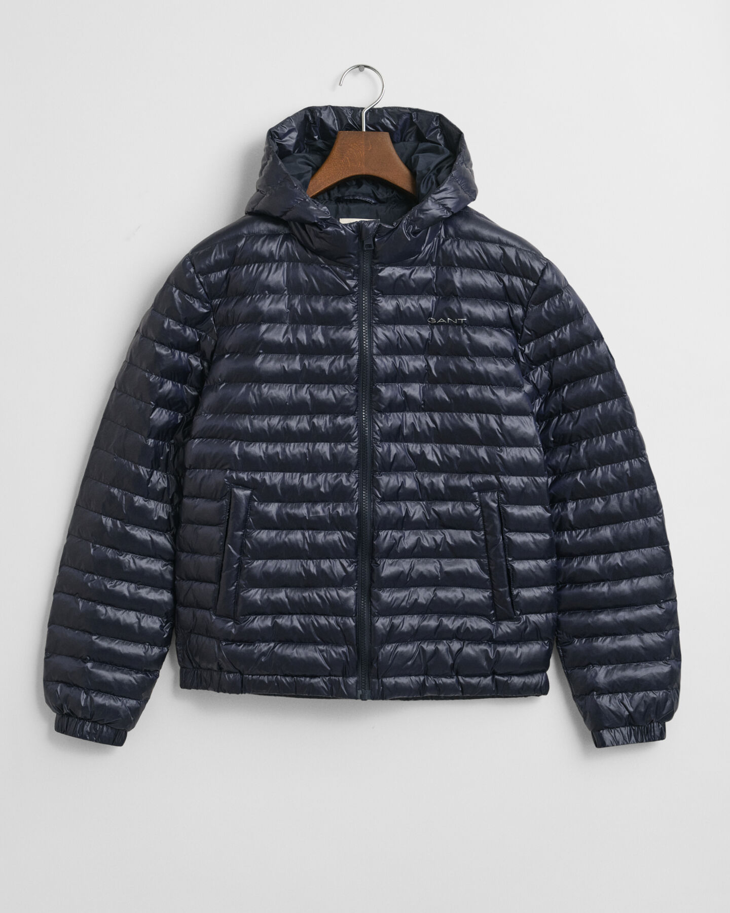 Teens skinnende let vatteret jakke