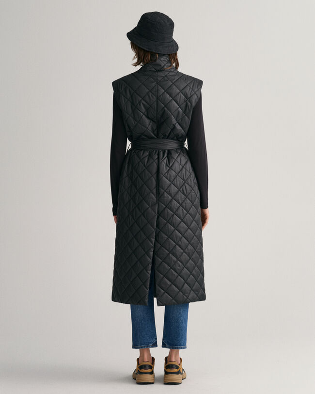 Lang quiltet vest