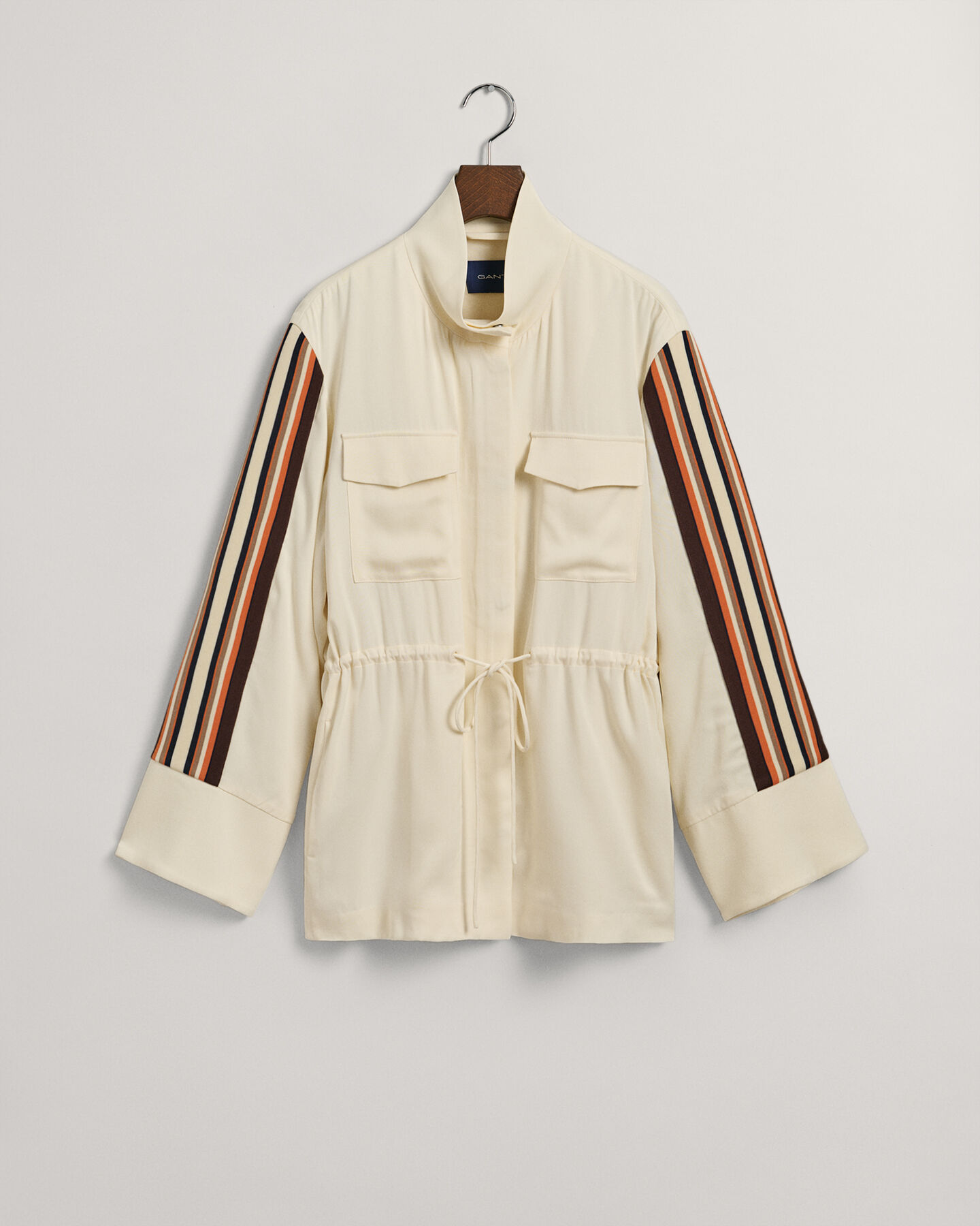 Relaxed fit stribet jakke