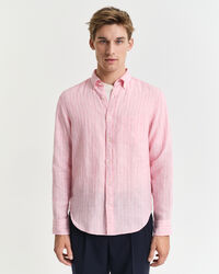 Regular fit stribet skjorte af h&oslash;r