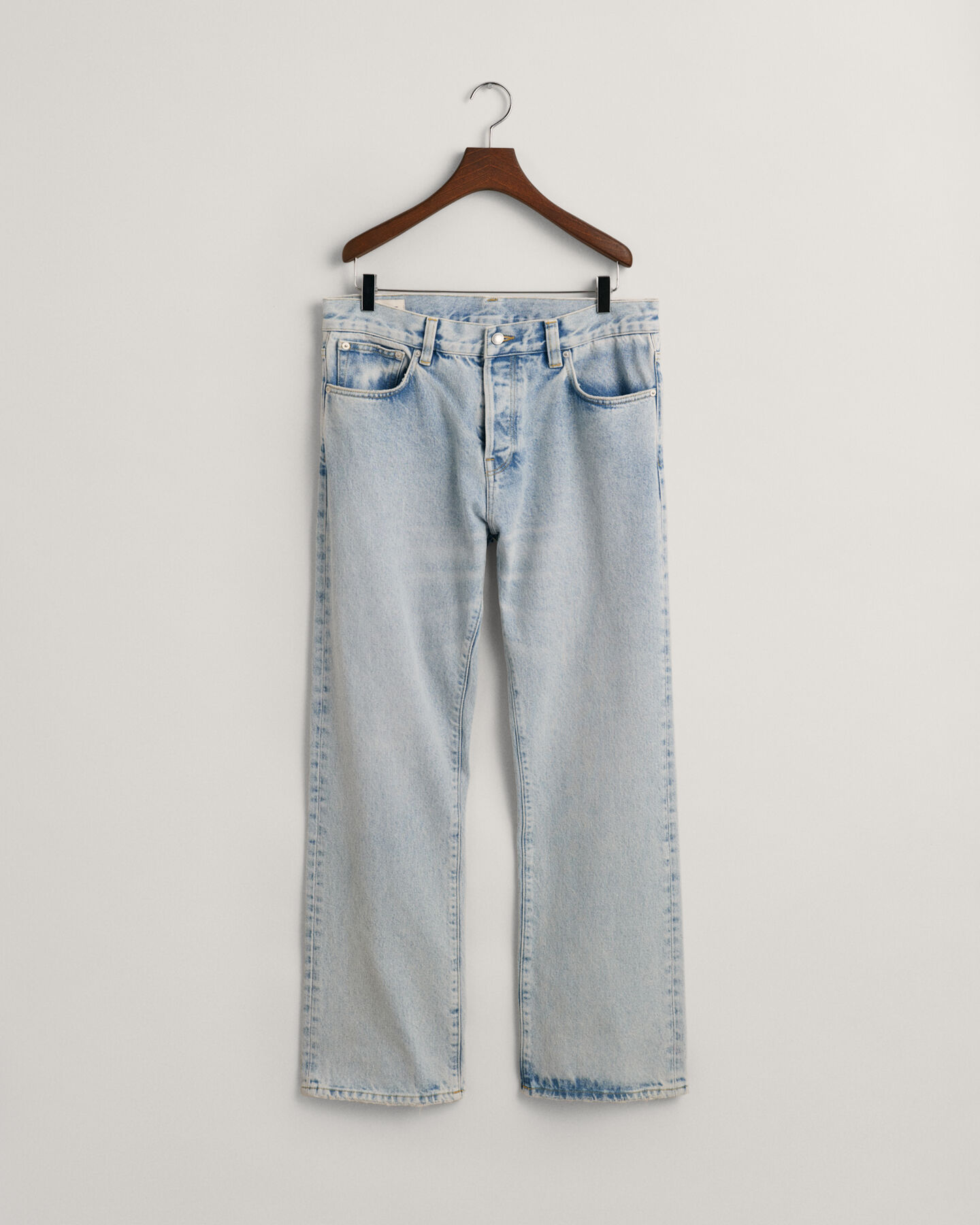 Loose fit let vaskede denim jeans