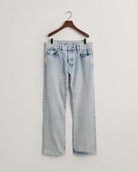 Loose fit let vaskede denim jeans